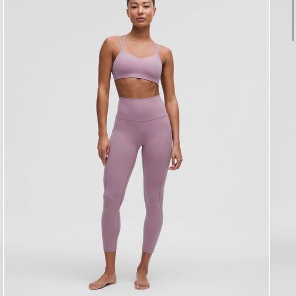 NWT New LULULEMON HR High Rise Align Pant 25” Pockets LVLX Lavender Lux 0 - Picture 2 of 7